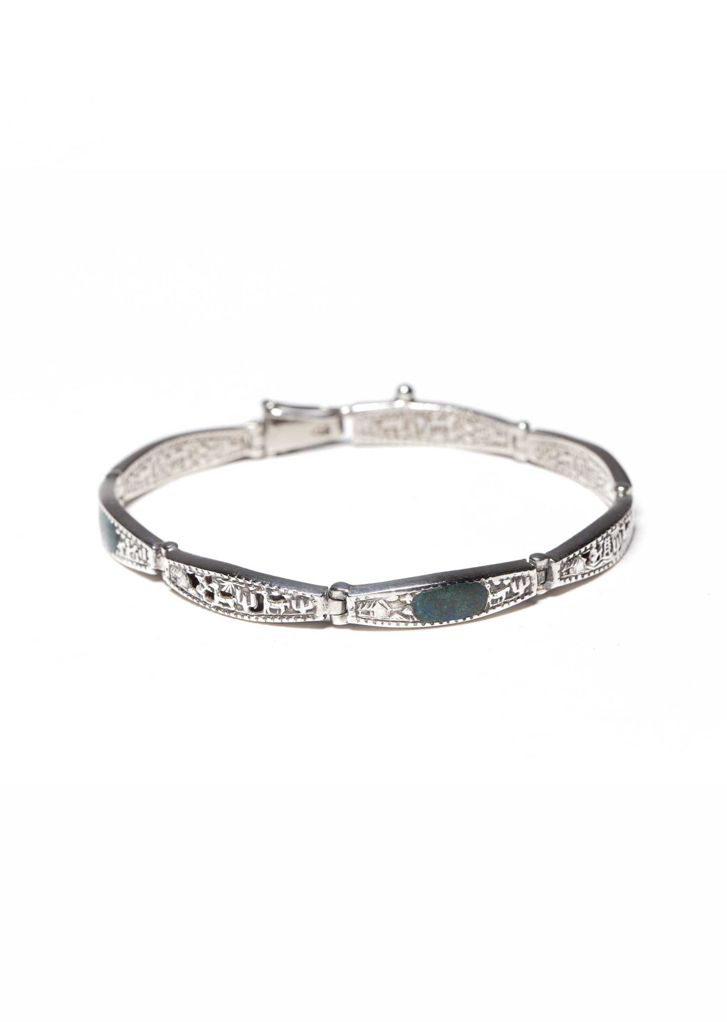 Pulsera Plata Piedra Verde