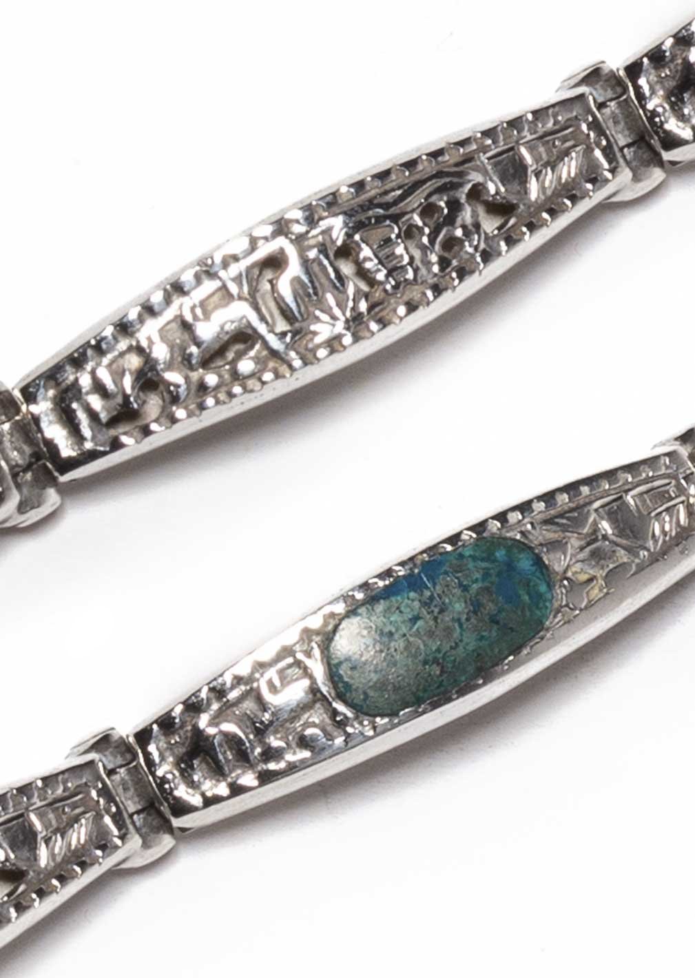 Pulsera Plata Piedra Verde