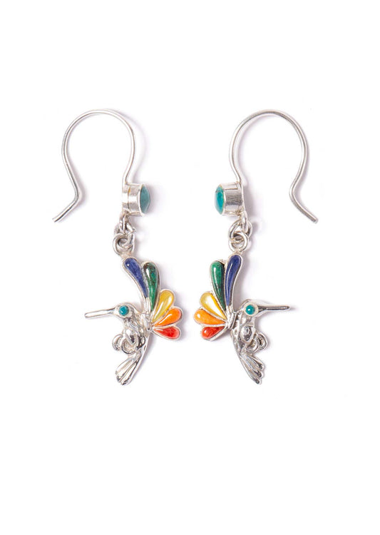 Aretes Colibrí Colorido